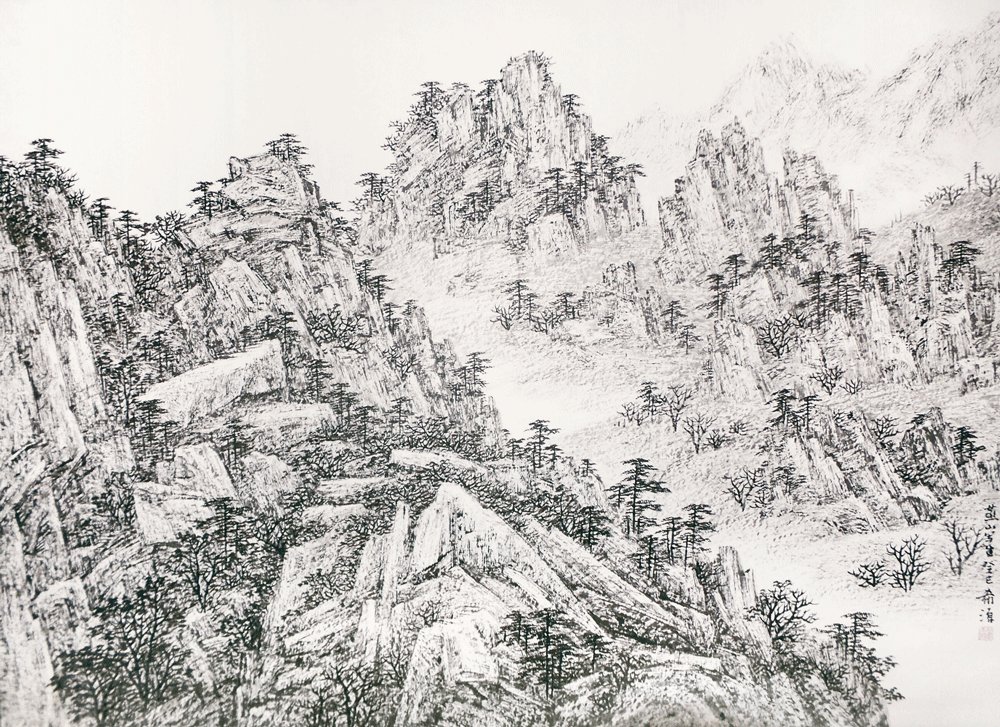 胸中藏山海笔墨绘时代——访巨幅山水画作品《山海交响八闽春》创作者董希源